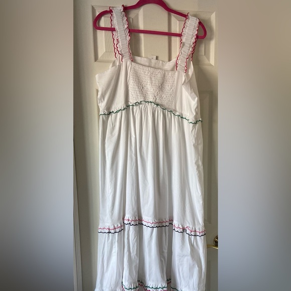 Loft Rainbow Ruffle Strappy Tiered Maxi Dress - Picture 4 of 6